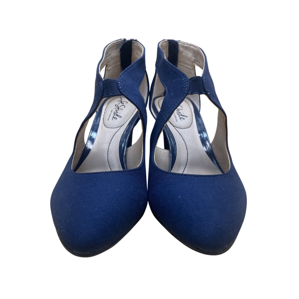 LifeStride Women’s Navy Fabric Zip Up Giovanna 2 Soft System Pumps Size 5.5M
