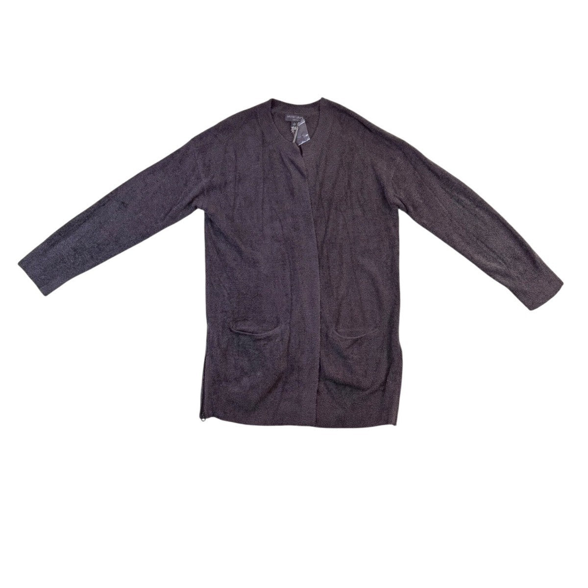 Barefoot Dreams Womens Carbo Cozychic Lite Side Zip Cardigan Size L