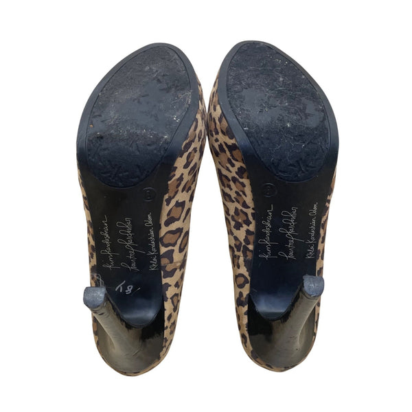 Kardashian Kollection Women’s Leopard Print Los Angeles High Heel Pumps Size 8M