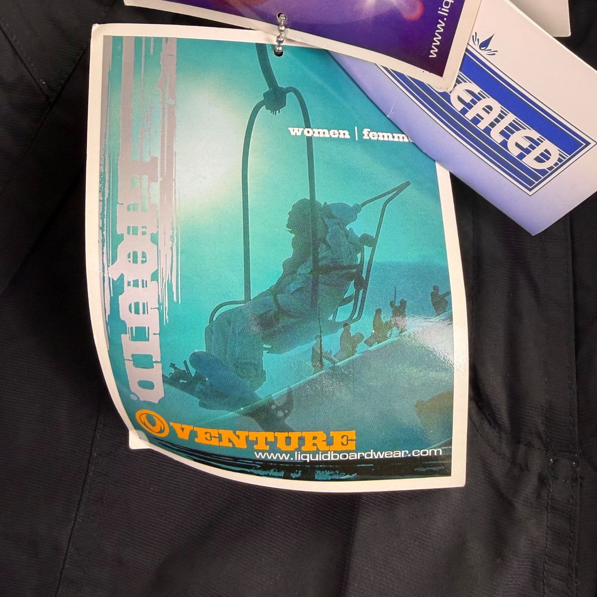 Liquid Womens Black Waterproof Snowboarding Pants Adjustable Waist Sz Large