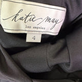 Katie May Womens Black Formal Maxi Dress Elegant Cap Sleeve Size 4