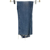 Re/Done Women's Blue Wide Jeans with Distressed Look at Length End  Sz 24