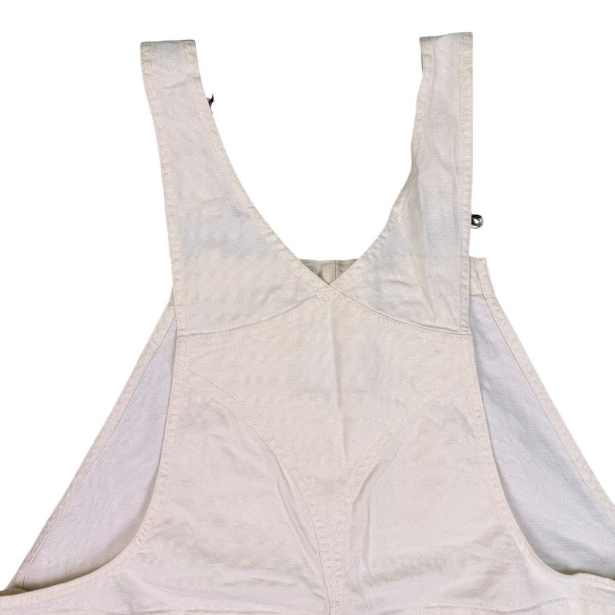 Carhartt Womens White Canvas Rugged Flex Bib Overalls Loose Fit Sz XL (16-18)