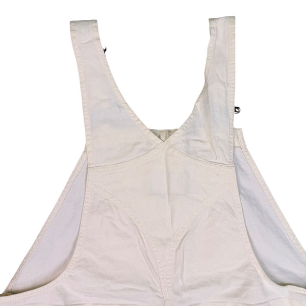 Carhartt Womens White Canvas Rugged Flex Bib Overalls Loose Fit Sz XL (16-18)