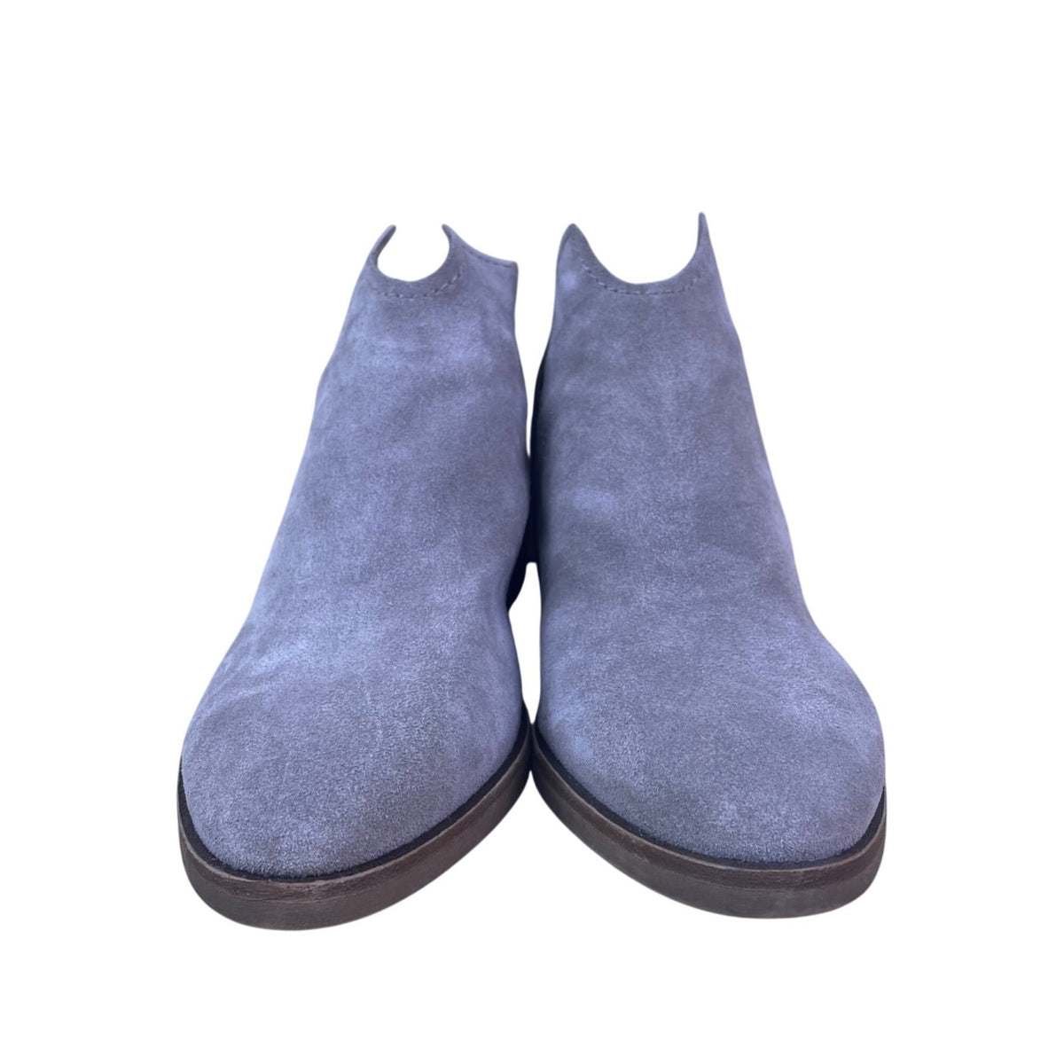 Vita Women’s Gray Suede Low Heel Slip-On Casual Ankle Booties Size 9 - New