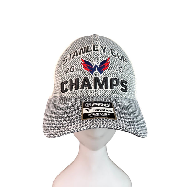 Fanatics Mens Gray/White Mesh Polyester NHL Hat OS