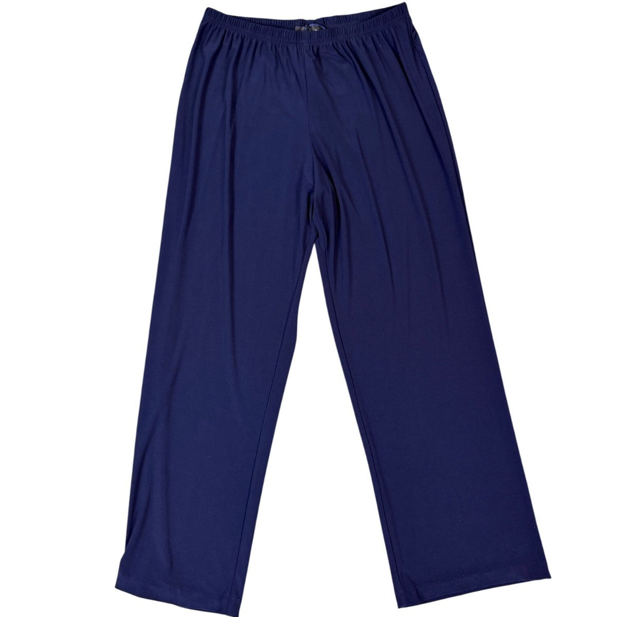 R&M Richards Womens Navy 2-Piece Petite Pant & Tee Stretch Set Size 14P