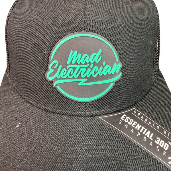 Branded Bills Black Cotton/Polyester Snapback Hat Mad Electrician Adjustable