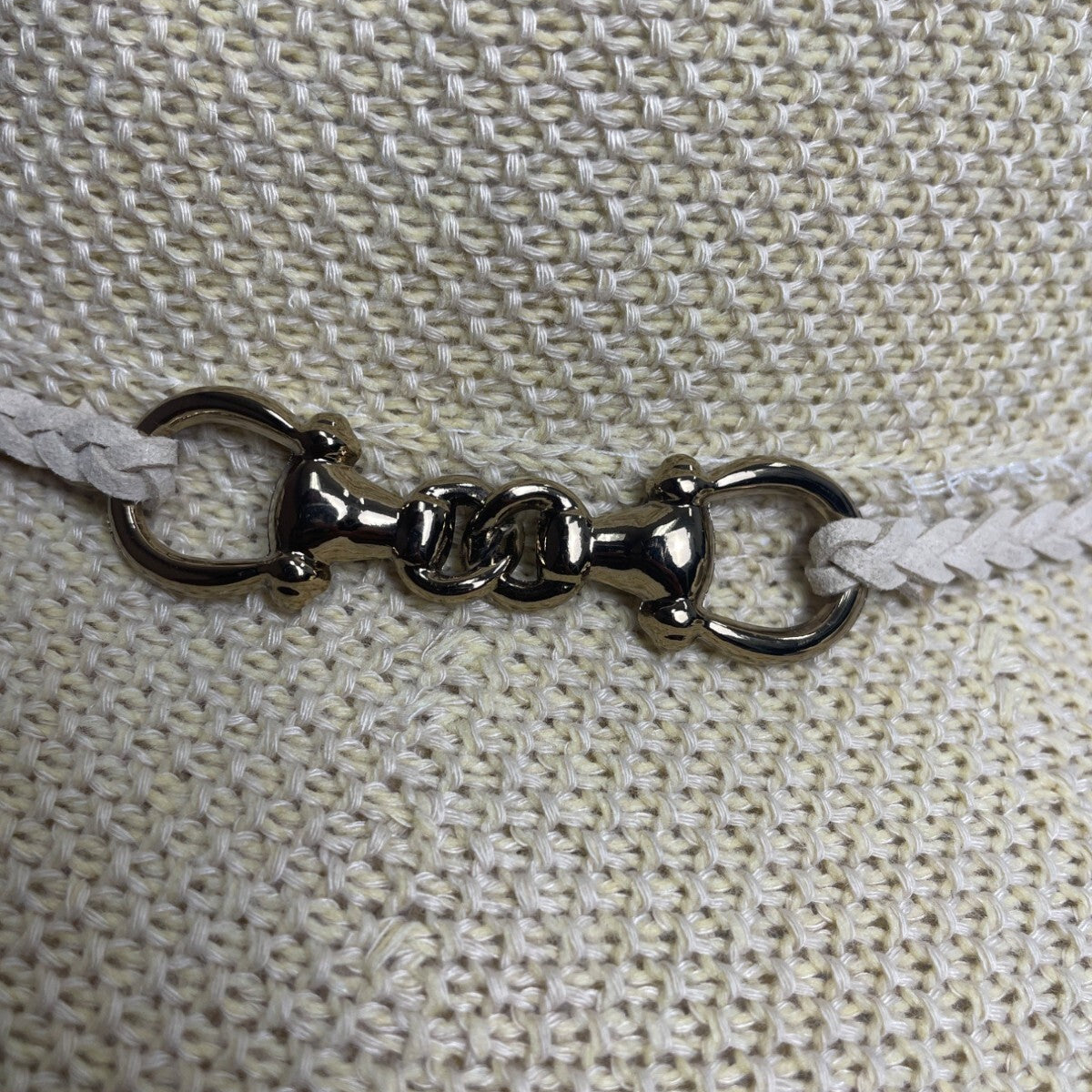 Yellow Cloche Hat With Braided Band & Metal Buckle Accent
