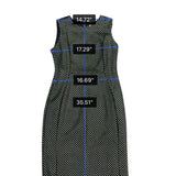 Calvin Klein Womens Black & Gold Polka Dot Sheath Dress Size 12