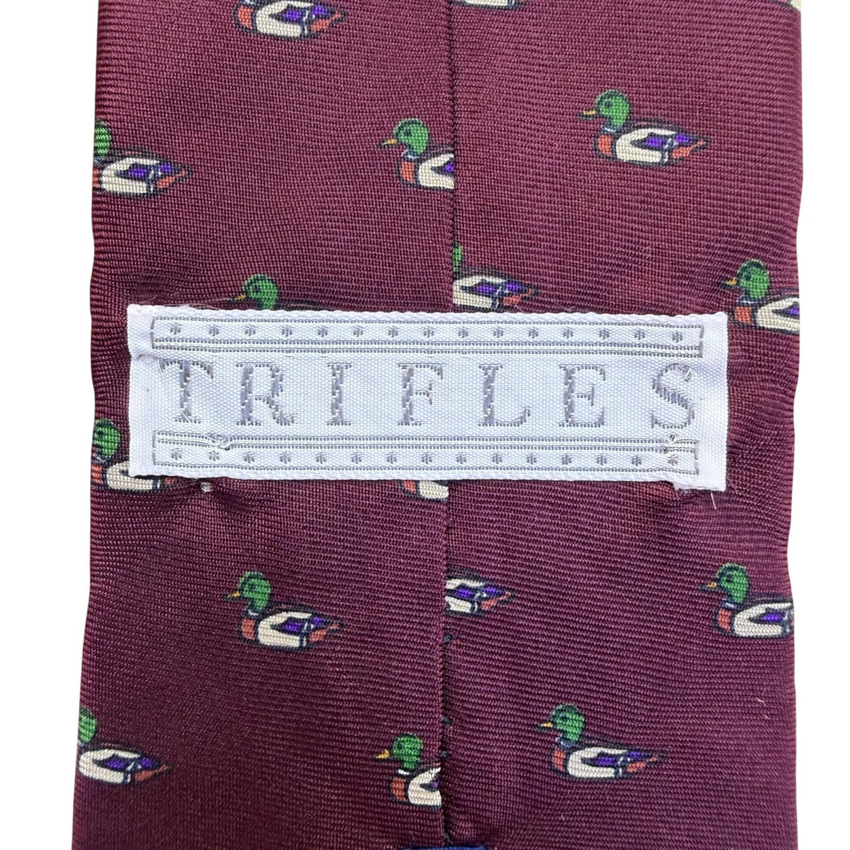 Trifles Mens Purple Silk Duck Patterned Tie All Silk Design 100% Silk Neckwear