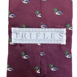Trifles Mens Purple Silk Duck Patterned Tie All Silk Design 100% Silk Neckwear