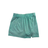 Sleeveless Cotton Top & Elastic Waist Shorts Set Women Teal Size L