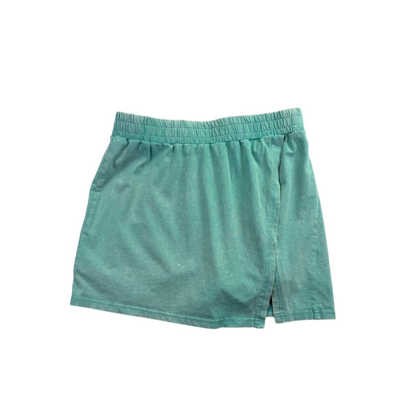 Sleeveless Cotton Top & Elastic Waist Shorts Set Women Teal Size L