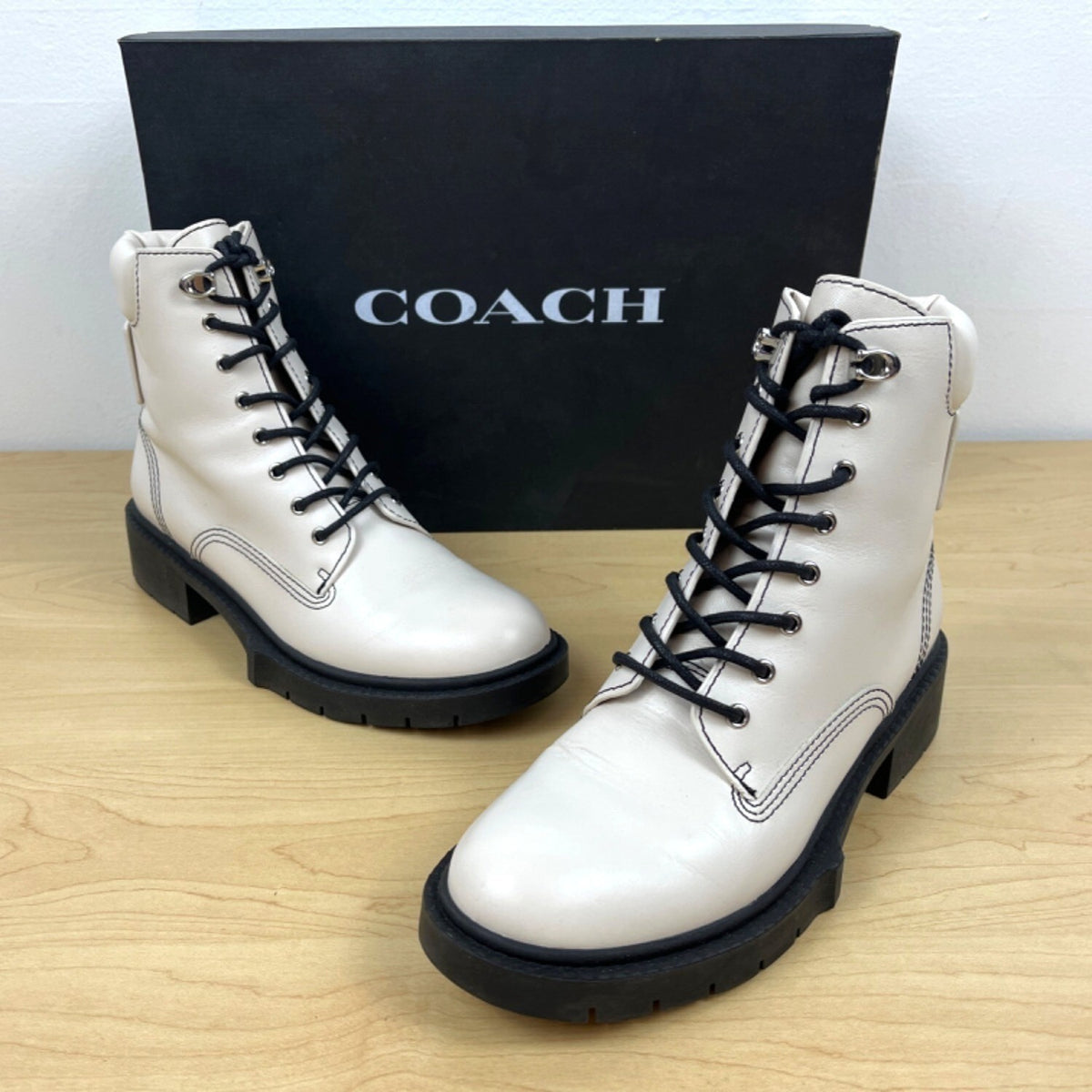 Coach Women's Ankle Leather Boots Sz 6.5 Original Box