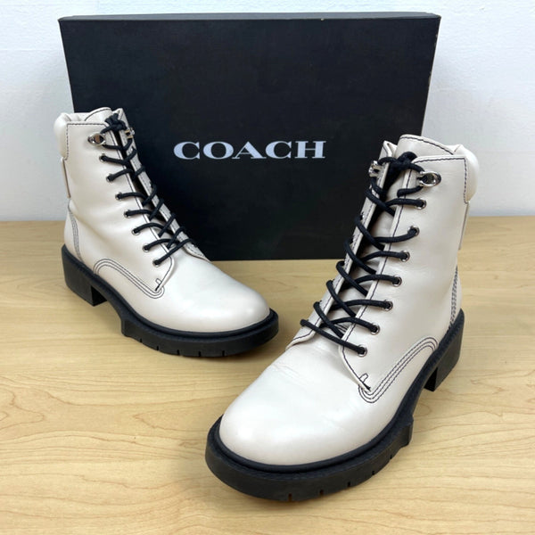 Coach Women's Ankle Leather Boots Sz 6.5 Original Box