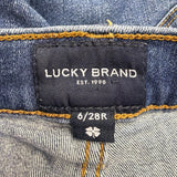 Lucky Brand Womens Blue Straight Leg Jeans Machine Washable Size 6/28R