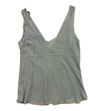 Theory Womens Sage Green Silk Blend Sleeveless V-Neck Tank Top Size M