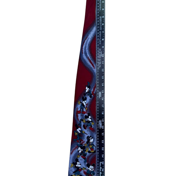 Mickey Unlimited Mens Red Mickey Mouse Cartoon Necktie Vintage Fun Design