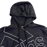 Adidas Mens Black Hooded Sweatshirt Logo Pullover Casual Size S