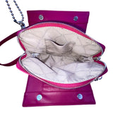 Steve Madden Women’s Fuchsia Faux Leather Chain Strap Compact Crossbody Bag