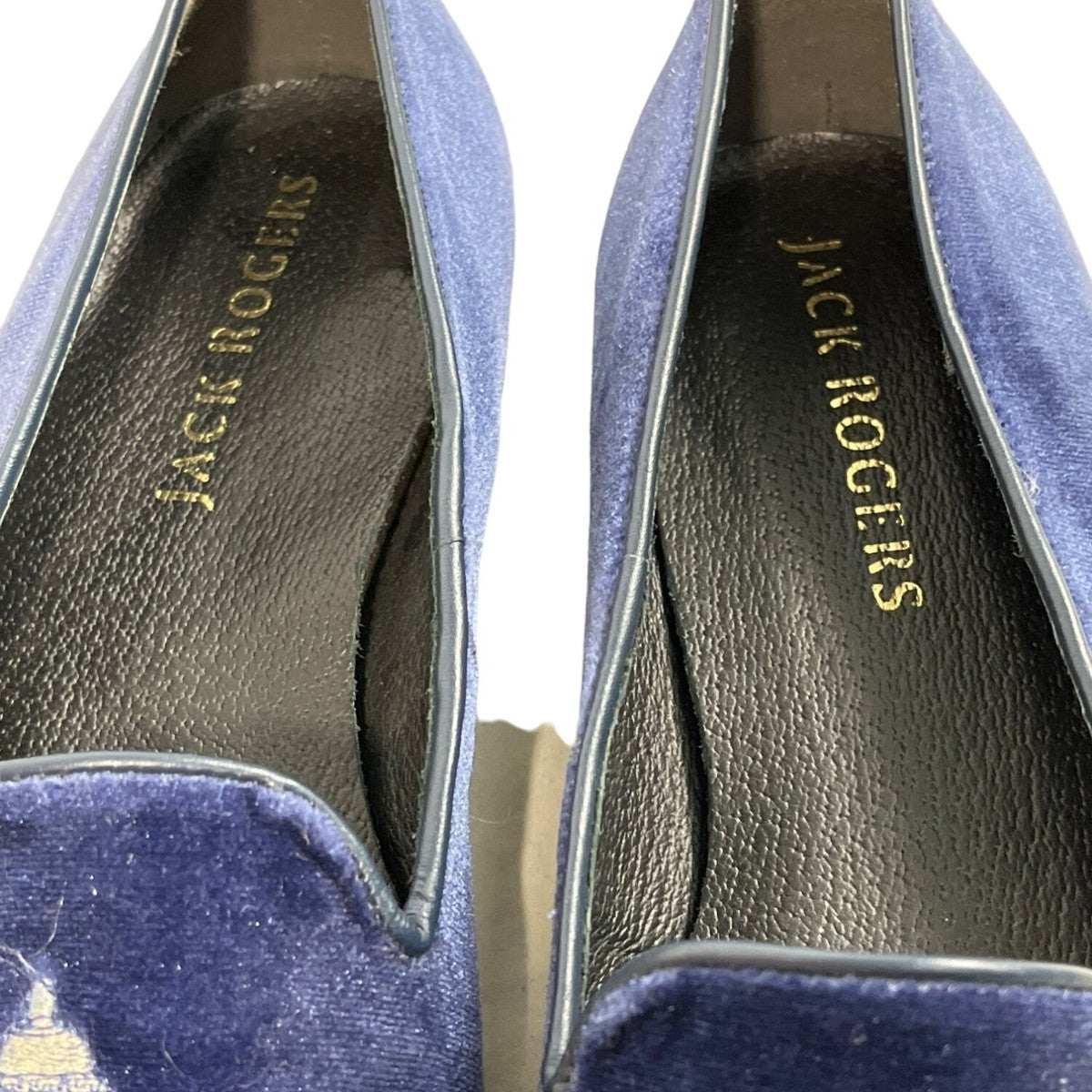 Jack Rogers Women’s Blue Velvet Loafers Sz 9.5M (EU 41) NWOB