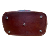 Women’s Colorful Handwoven Shoulder Bag With Adjustable Leather Strap & Zipper