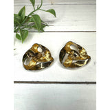 Vintage Gold Tone Knotted Clip On Earrings