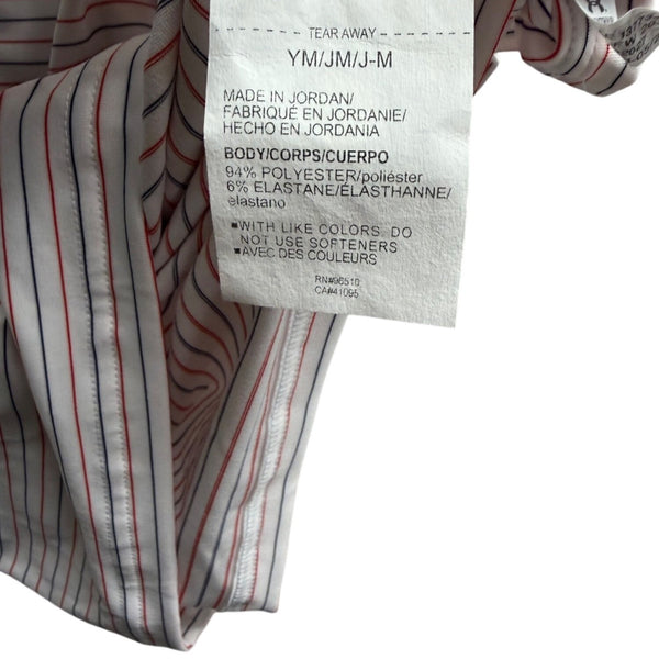 Under Armour Mens White Striped Polo Shirt UPF 50 Short Sleeve Golf Sz M