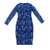 Pretty Little Thing Womens Blue Floral Embroidered Midi Dress Size 10