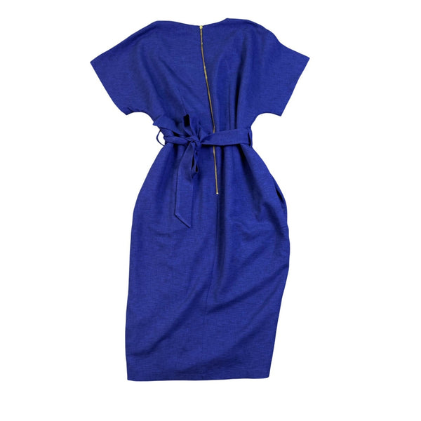Closet London Womens Blue Kimono Midi Dress With Belt Size US 12