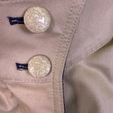 London Fog Women Beige Trench Coat With Button Embellishment Size 10 Petite