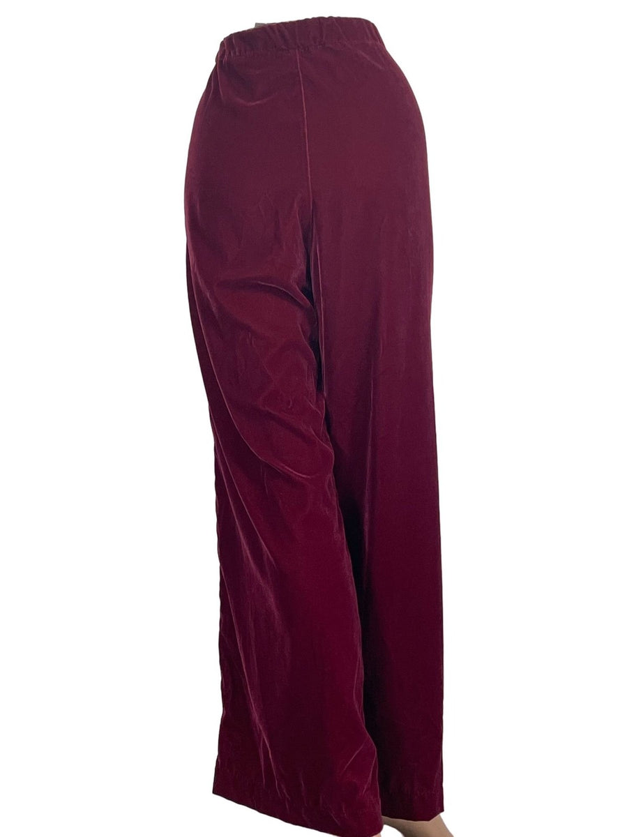 GAP Red Velvet Pants Size 10 Petite Made In Indonesia New
