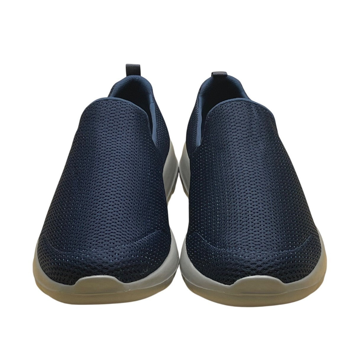 Skechers Men’s Navy Blue Mesh Gray Sole Slip-On Go Walk Goga Max Shoes Size 13W
