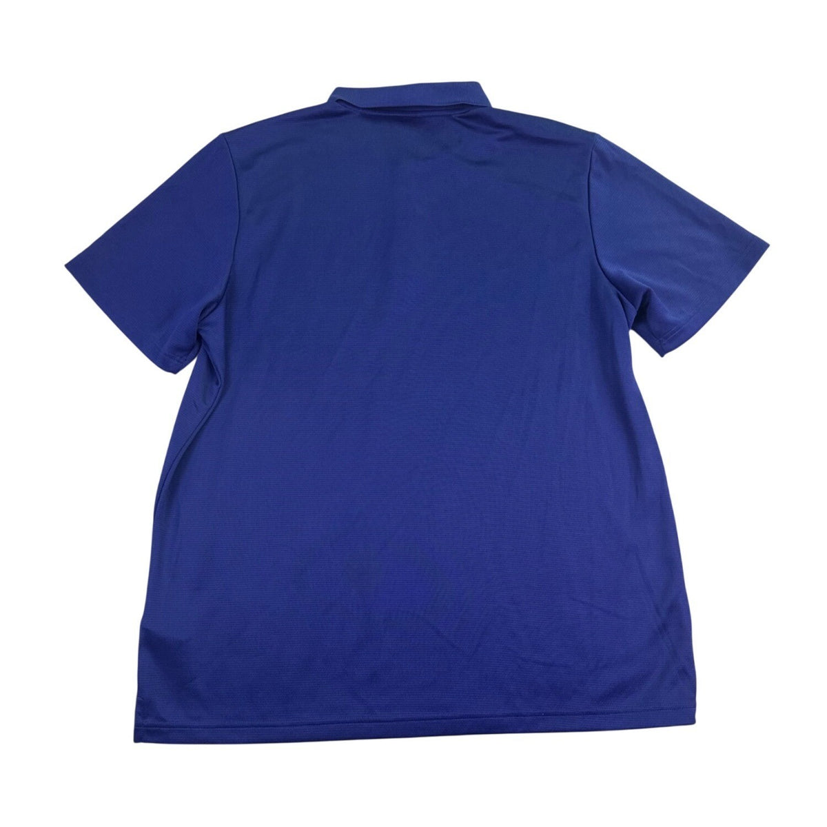 Adidas Mens Blue Polyester Polo Shirt  Embroidered Logo Short Sleeve Size XL