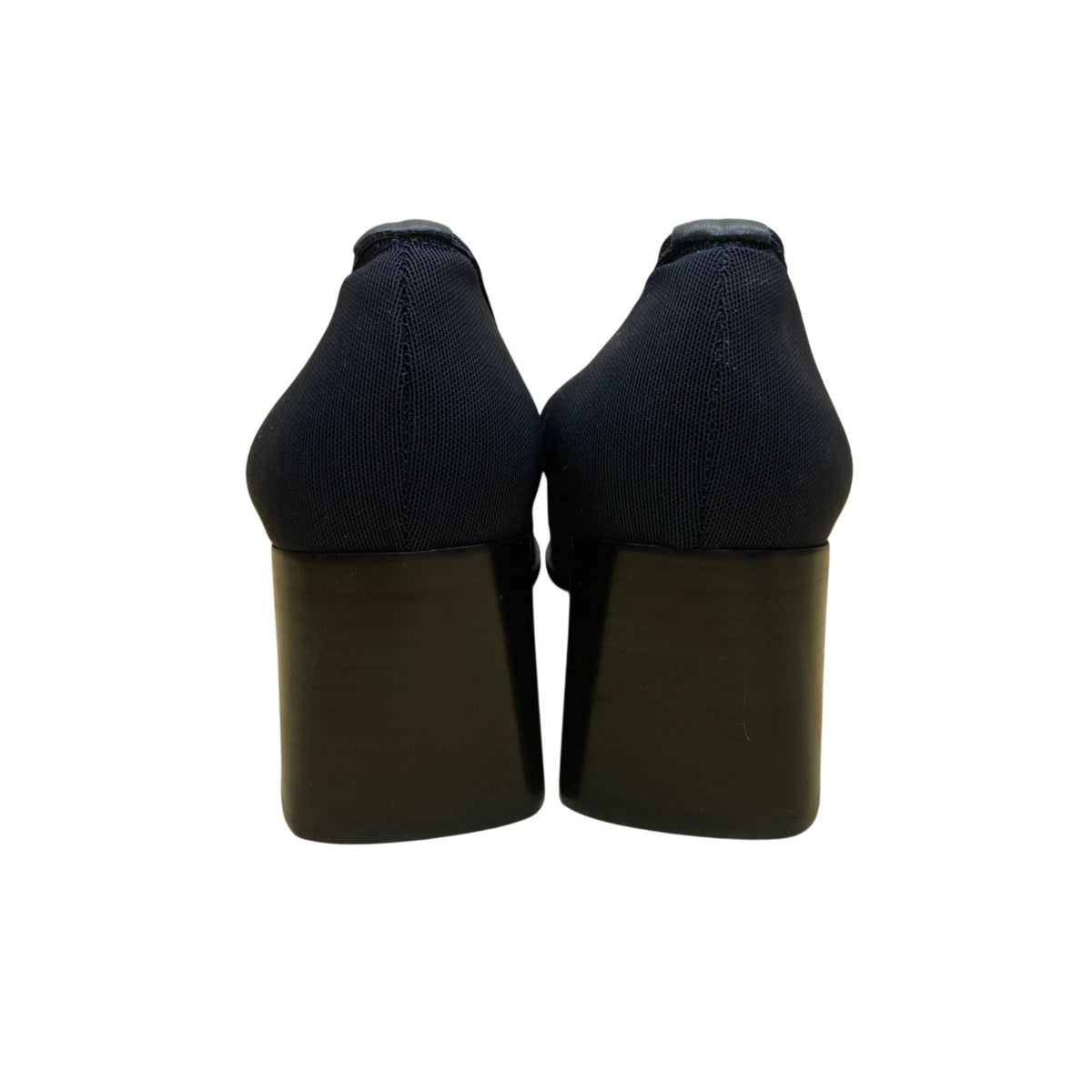 Via Spiga Women’s Navy Blue Elastic Round Toe Block Heel Pumps Size 7.5