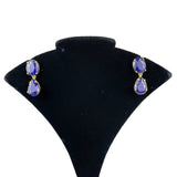 Kate Spade Gold Tone Blue Drop Earrings Stylish Lightweight Fashion Jewelry