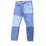 Pacsun Mens Blue Denim Patchwork Slim Taper Jeans Cotton Casual Size 30x30