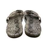 Chicos Women’s Gray Circuitry Snake Print Python Strappy Sandals Size 10