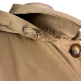 Michael Kors Womens Tan Cotton Blend Belted Trench Coat With Hood Size XL