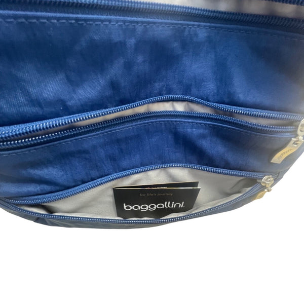 Baggallini Women’s Blue Nylon RFID-Blocking Adjustable Strap Crossbody Bag