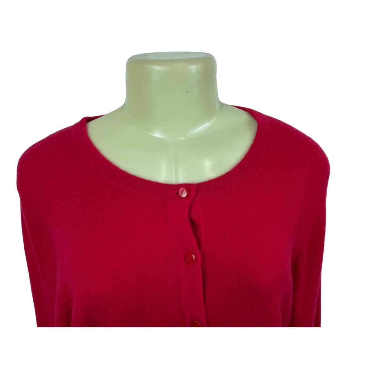 Charter Club Luxury Women's Cashmere Red Long Sleeve Blouse Shirt Sz L - NWT