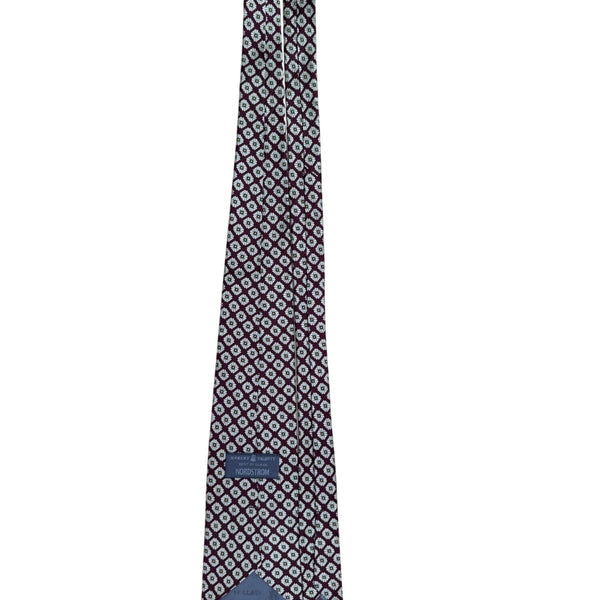 Robert Talbott Mens Burgundy Silk Patterned Tie By Nordstrom Hand Sewn