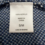 New York & Company Womens Blue & Gray Colorblock Poncho Open Front Tie Sz S/M