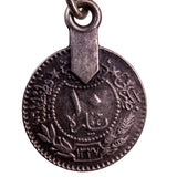 Antique Silver-Tone Islamic Coin Metal Bib Necklace Statement Jewelry