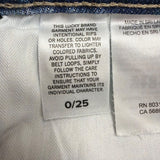 Lucky Brand Womens Blue Relaxed Denim Shorts With Distressed Hem Size 0