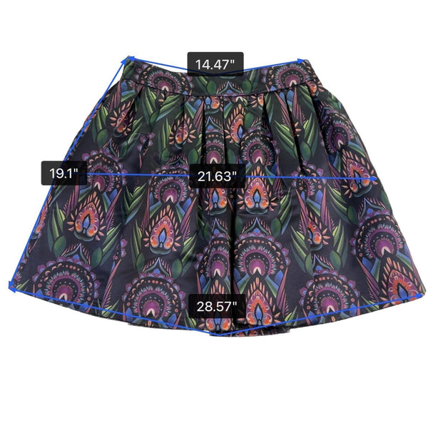 Alice + Olivia Womens Multicolor Flared Skirt Stylish Printed Design Size 6