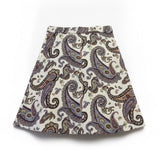 Zara Woman Multi-Color Cotton Blend Paisley Pattern A-Line Skirt Medium Size M