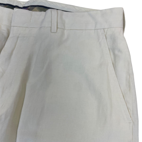 Polo Ralph Lauren Men’s White Linen Flat-Front Dress Pants Size 34-34 - New