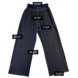 Tarse Womens Black Wide-Leg High-Waist Lounge Pants Size L